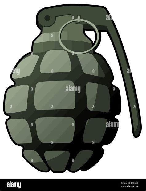 Grenade Bomb Green War Throw Explode Illustration Stock Photo Alamy