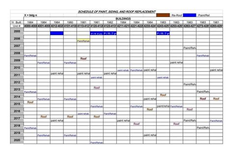 Free Sample Building Maintenance Schedule Templates Word Excel