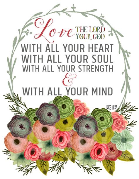 Love The Lord Your God With All Your Heart Soul Mind And Strength