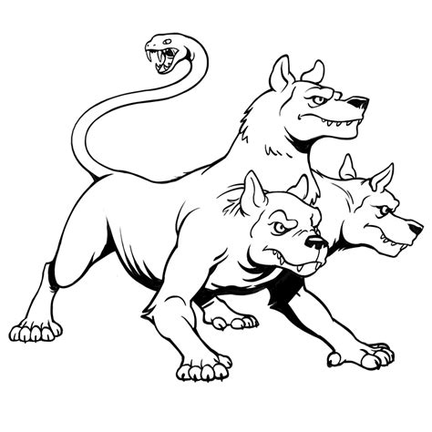 Greek Mythology Cerberus Drawing