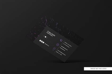 Premium PSD | Black business card mockup