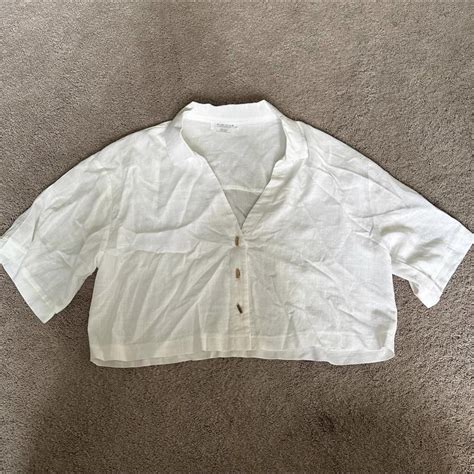 Womens Crop Button Up Top S Brand Is Kirious New Depop