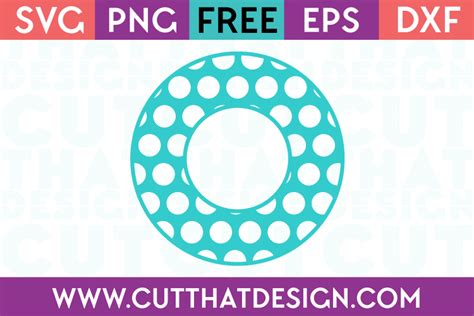 Polka Dot Pattern Monogram Circle Frame Cut That Design