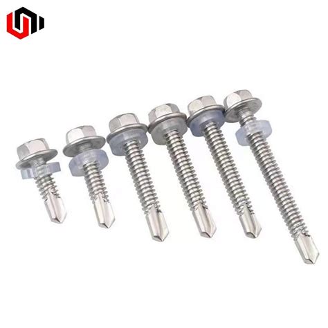 Stainless Steel Ss304ss316 Din7504k Hexagon Head Self Drilling Screw