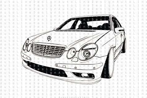 Mercedes Benz E500 E55 E63 AMG W211 Tuning Low Rider Drift Svg Etsy