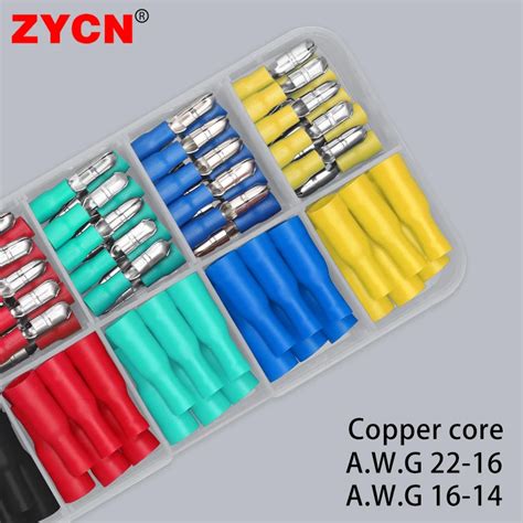 50 Sets Female Male Insulated Electric Connector Crimp Bullet Terminal