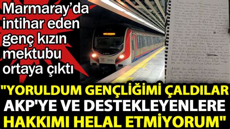 İntihar eden genç kızın mektubu AKPye ve destekleyenlere hakkımı