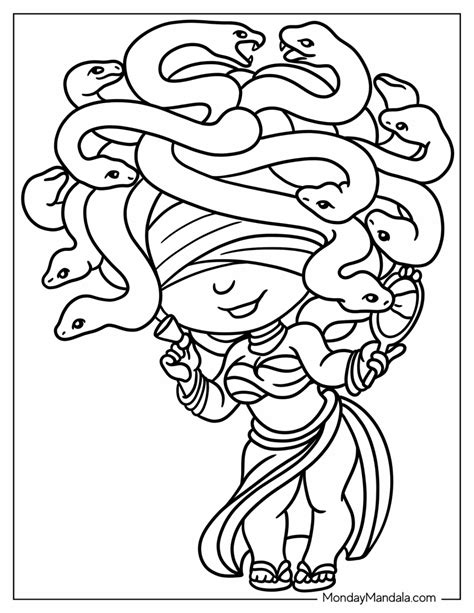 Medusa Coloring Pages Free Pdf Printables