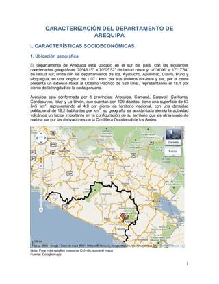 Arequipa Caracterizacion PDF