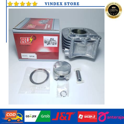 BLOK SEHER BORING BLOCK CYLINDER SET KOMPLIT PISTON KIT SUZUKI SPIN 125