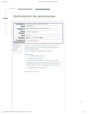 Optimización de Operaciones Estrategias y Métodos de Course Hero