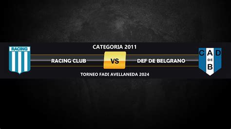 Racing Club VS Defensores De Belgrano Cat 011 YouTube