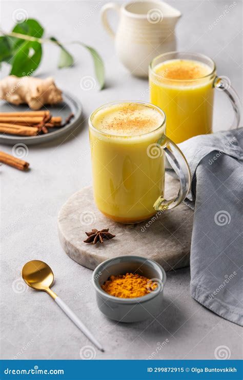 Turmeric Golden Milk Latte With Spices And Honey Detox Immunity Boosting Anti Inflammatory