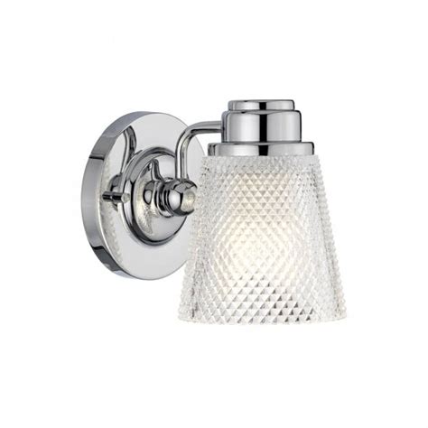 Qn Hudson1 Bath Quintessentiale Hudson Led Single Light Bathroom Wall Fitting In Polished Chrome