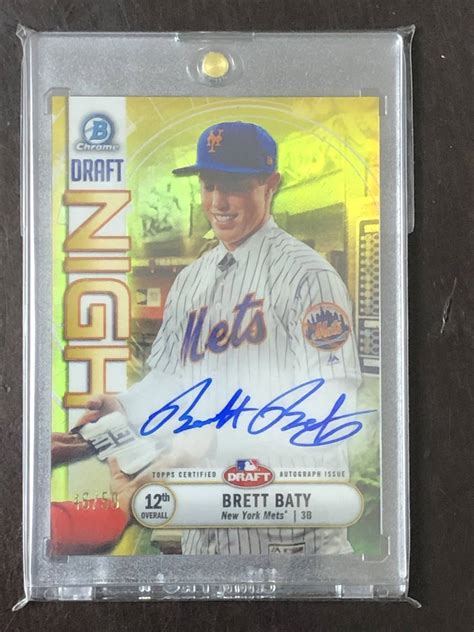 341Brett Baty2019 Bowman Draft Night Autographs Gold 50枚限定