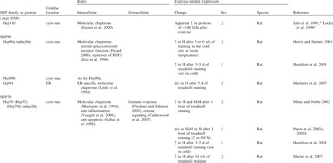 Heat Shock Protein HSP Properties And Exercise Induced Expression