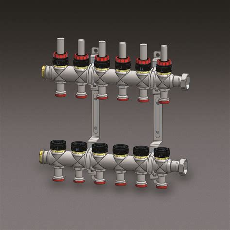 Edelstahl Verteiler Multidis Sf F R Fbh Mit Durchflusseins Tzen L