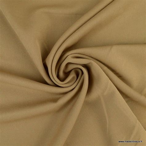 Tissu Gabardine Bi Stretch Coloris Beige