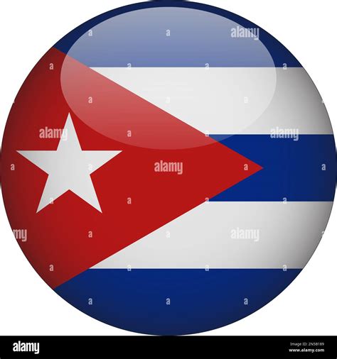 Cuba 3d Rounded Flag Icon Button Vector Stock Vector Image And Art Alamy