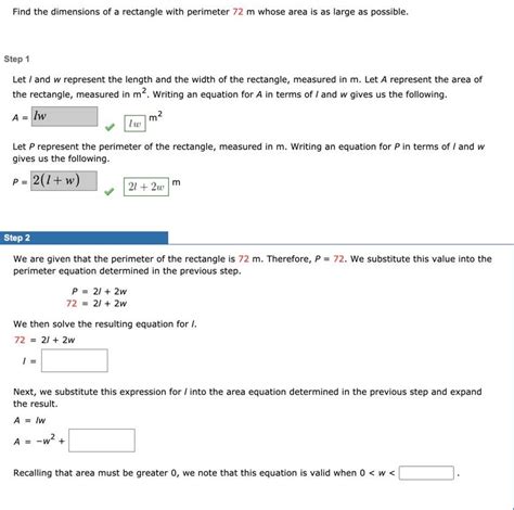 Solved Find The Dimensions Of A Rectangle With Perimeter Chegg