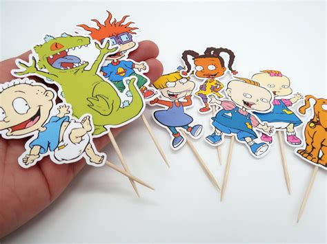 Rugrats Cupcake Toppers Rugrats Cake Topper Rugrats Birthday Etsy