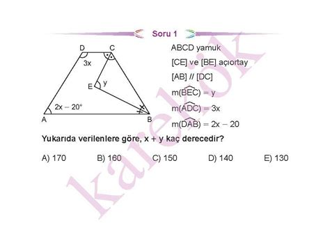 Sinif Matemat K Cep Test Orta Karek K Yay Nc L K