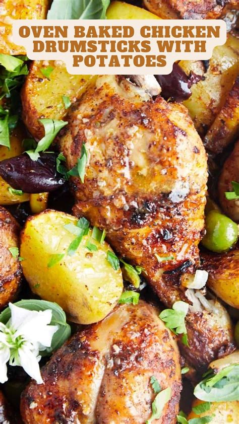 Oven Baked Chicken Drumsticks With Potatoes 9am Chef