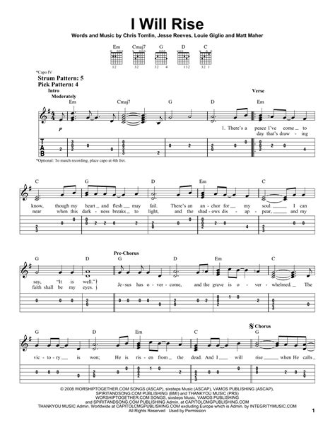 I Will Rise Sheet Music Direct