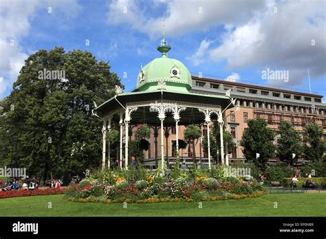 Bandstand In Festplassen Gardens Bergen City Hordaland Region Norway