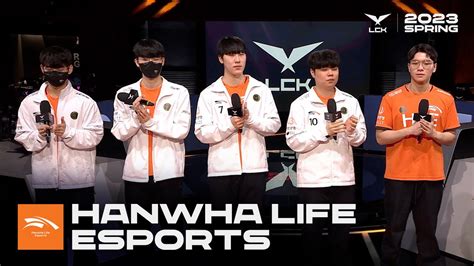 Hanwha Life Esports 인터뷰 리브 샌박 Vs 한화생명 0318 2023 Lck 스프링 스플릿