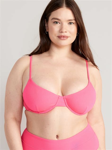 Rib Knit Underwire Bikini Swim Top Old Navy