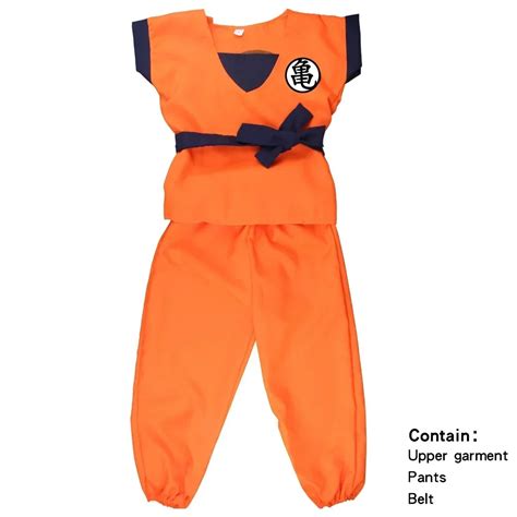 Son Goku Anime Cosplay Suit Halloween Costume For Adults Kids