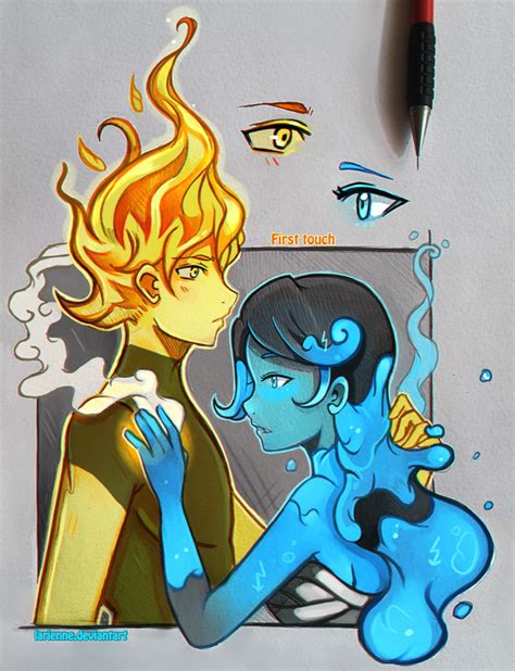 +Fire and Water+ by larienne on DeviantArt | Fireboy and watergirl ...