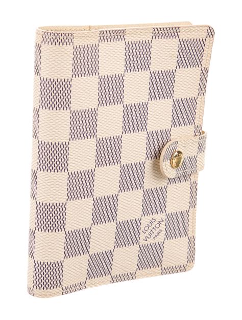 Louis Vuitton Damier Ebene Small Ring Agenda Cover Brown Books