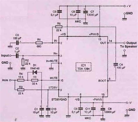 Tda7294 Circuit Diagram Pcb Amplifier Circuit Diagram Tda729