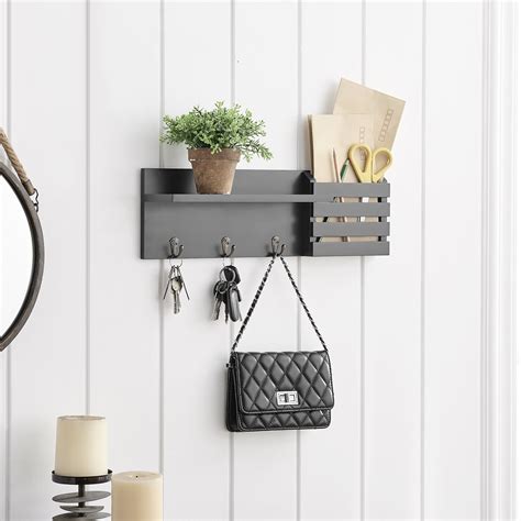 The Twillery Co® Speight Wall Mail Organizer With Key Hooks And Reviews