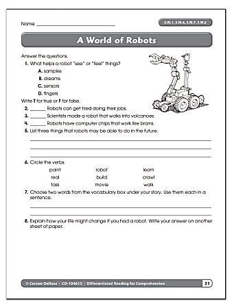 Carson Dellosa Differentiated Reading For Comprehension Grade