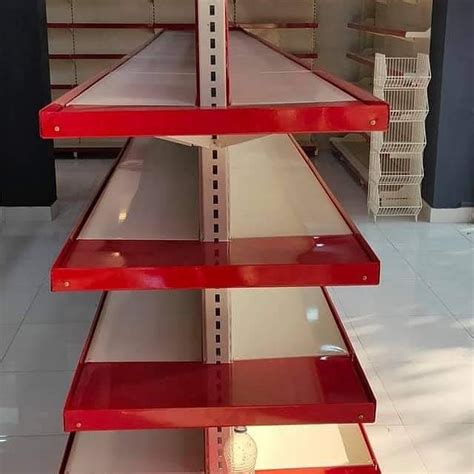 Mild Steel Free Standing Unit Retail Display Racks For Supermarket At