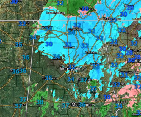 Heaviest Snow Lifting Northeast : The Alabama Weather Blog