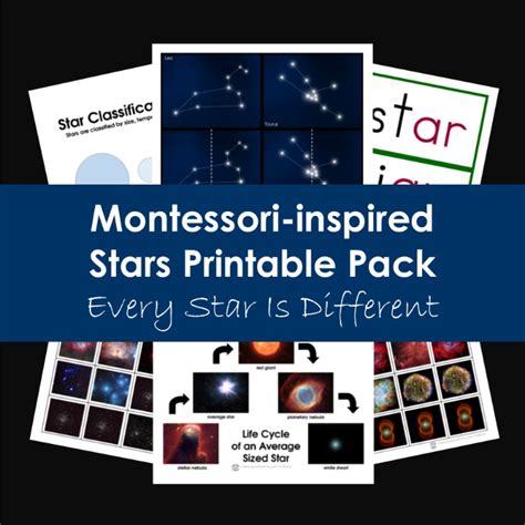 Every Star Is Different Montessori Inspired Stars Printable Pack