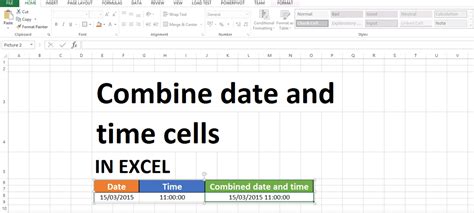 Combine Date And Time Cells In Excel The Engineering Mindset