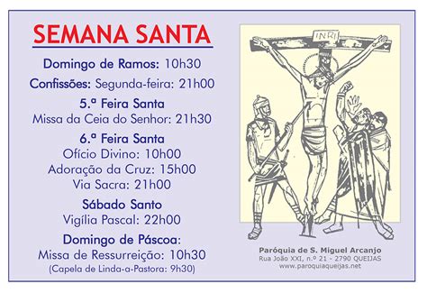 Horário da Semana Santa