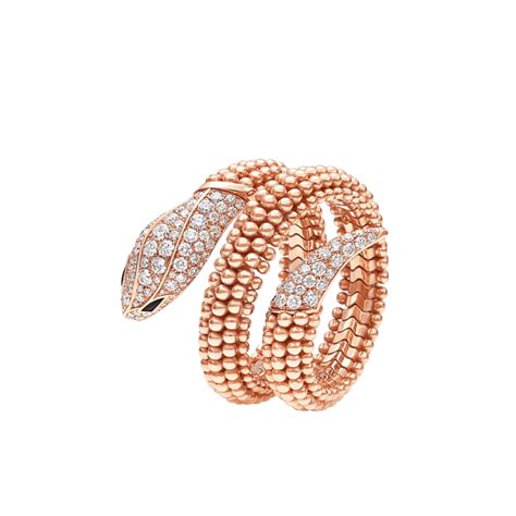 Serpenti Ring Rose Gold 358655 Rings Bvlgari Official Store