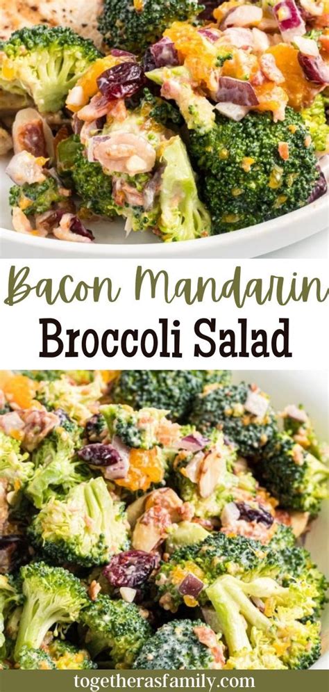 Bacon Mandarin Broccoli Salad Salad Side Dish Recipes Pasta Side