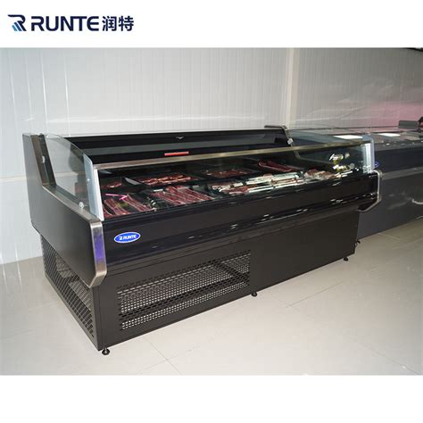 Meat Display Chiller Supermarket Glass Door Chiller Freezer Fresh Meat