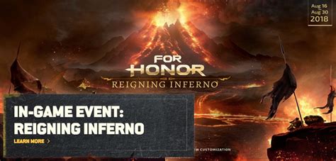 For Honor Season VII Storm And Fury In Game Event Reigning Inferno