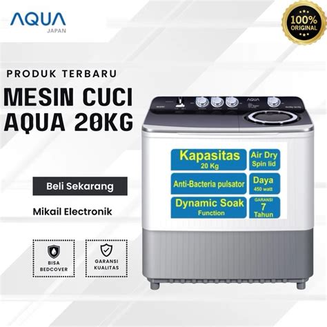 Jual Mesin Cuci Tabung Aqua New Qw Ht Kg Mesin Laundry