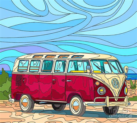 VW Bus Painting By Nehemiah Art Pixels