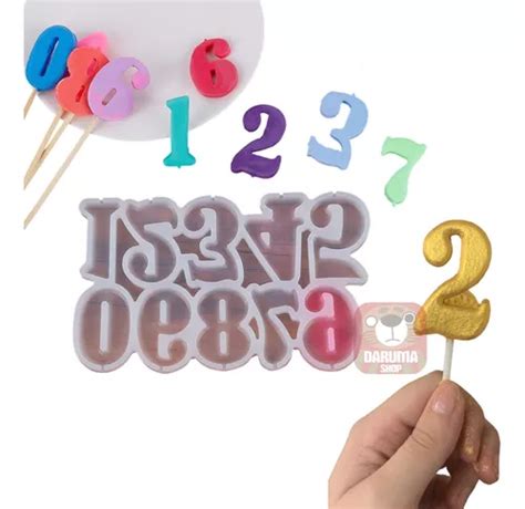 Molde Silicona Numeros Cm Chupetines Chocolat Vela Fondant Mercadolibre