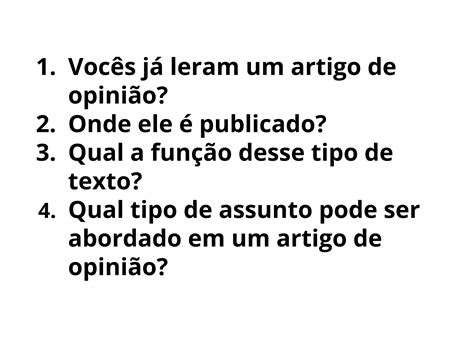 Gêneros jornalísticos opinativos Artigo de Opinião